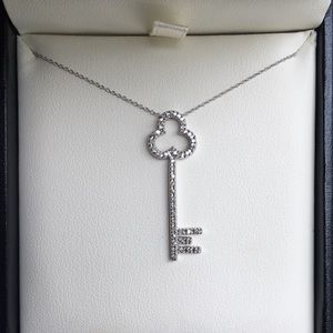 Key Necklace - Diamond & 10k White Gold